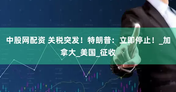 中股网配资 关税突发！特朗普：立即停止！_加拿大_美国_征收