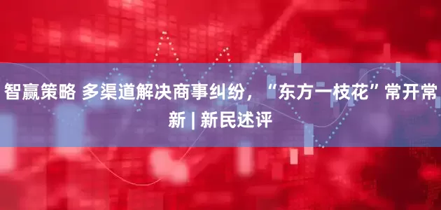 智赢策略 多渠道解决商事纠纷，“东方一枝花”常开常新 | 新民述评